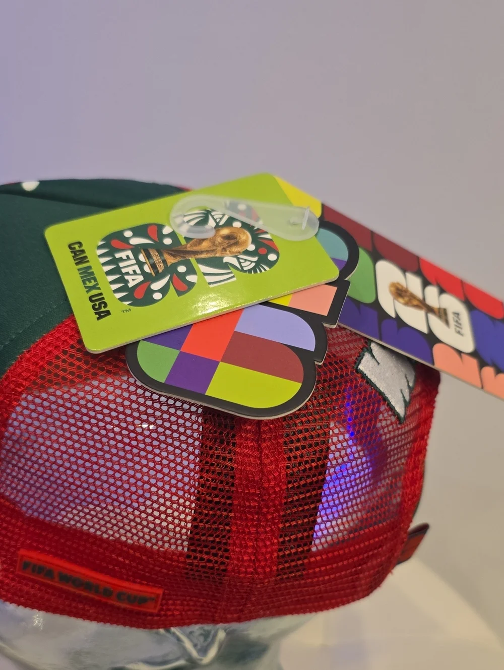 Fifa World Cup Mexico Baseball Cap Red Green Hat New Soccer Offically Licensed - Picture 5 of 6